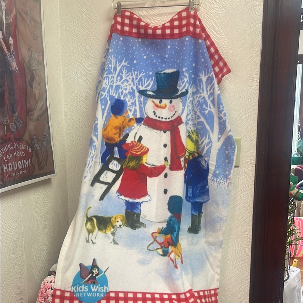 Kids Wish Network Snowman Blanket